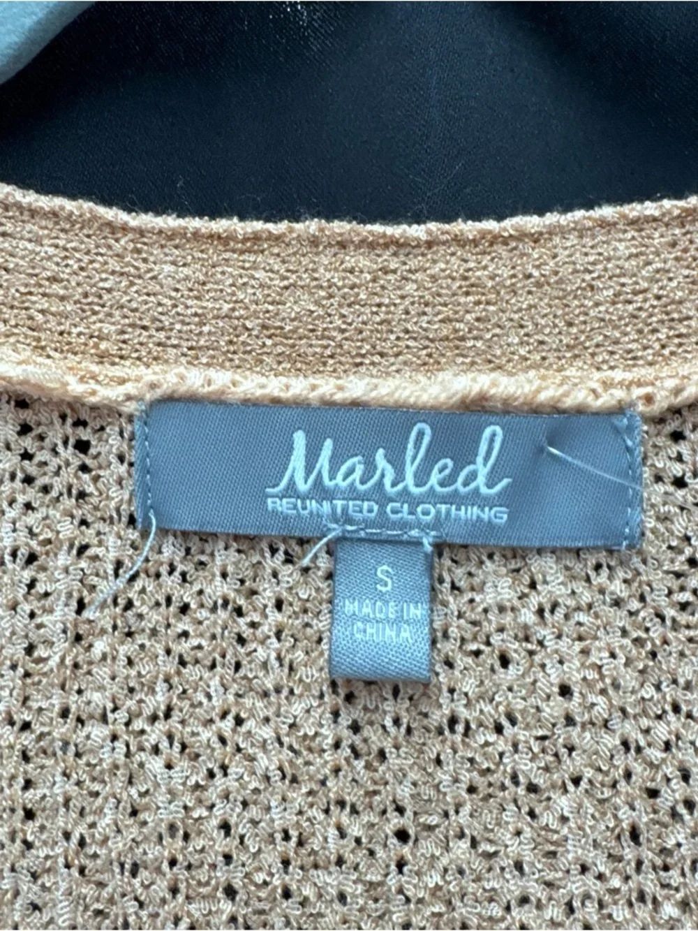 Marled Open-Front Cardigan - Rose Tan